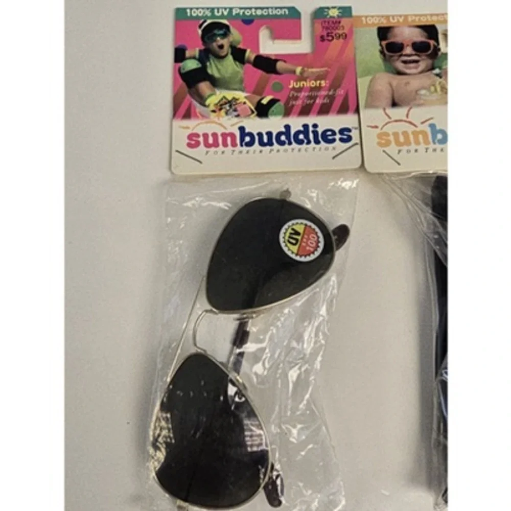 New Old Stock Vintage Childrens Sunglasses Sun Buddies‎ Lot of 3 NIP